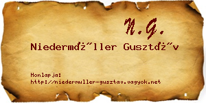 Niedermüller Gusztáv névjegykártya