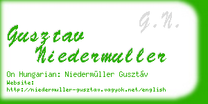 gusztav niedermuller business card
